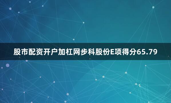 股市配资开户加杠网步科股份E项得分65.79