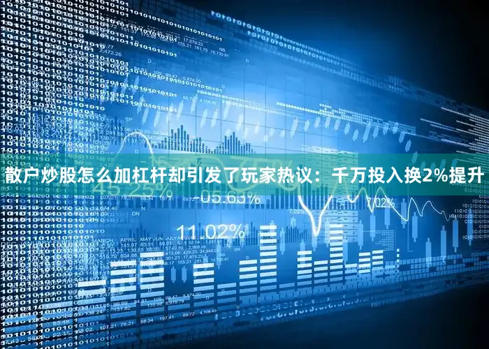 散户炒股怎么加杠杆却引发了玩家热议：千万投入换2%提升